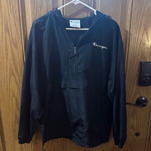 Champion Black Windbreaker Jacket for Men